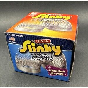 The Original Slinky Brand Metal Slinky NEW Sealed toy of the 80s walking vtg toy